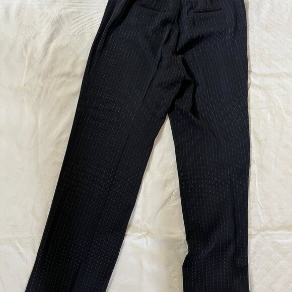 ANNE KLEIN 14 NAVY BLUE  Pinstripe 2-piece Jacket PANT SUIT - A Classic ! - Picture 12 of 13